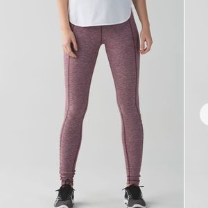 Lululemon Turn Around Tight leggings pants in Heathered Bordeaux Drama size 4